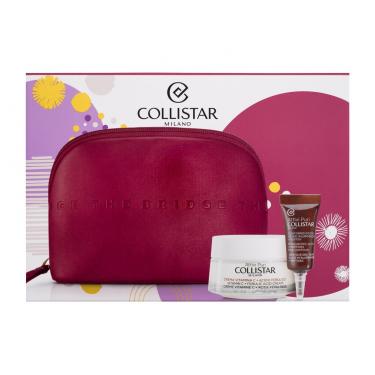 Collistar Pure Actives Vitamin C + Ferulic Acid Cream 50Ml Attivi Puri Vitamin C Ferulic Acid Cream 50 Ml + Hyaluronic Acid Peptides Eye Contour 5 Ml + Cosmetic Bag The Bridge Für Frauen  Cosmetic Bag(Day Cream) Gift Set 2 