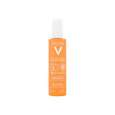 Vichy Capital Soleil Cell Protect Water Fluid Spray  200Ml   Spf50 Unisex (Sun Body Lotion)