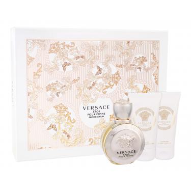 Versace Eros Pour Femme  Edp 50Ml + 50Ml Body Lotion + 50Ml Shower Gel 50Ml    Für Frauen (Eau De Parfum)