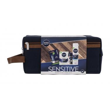 Nivea Men Sensitive  Aftershave Balm 100 Ml + Shaving Gel 200 Ml + Antiperspirant Invisible For Black & White Original 50 Ml + Labello Active For Men 4,8 G + Bag 100Ml    Für Mann (Aftershave Balm)