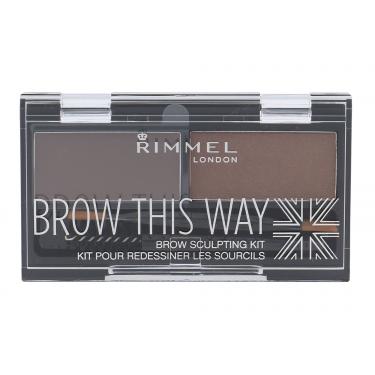 Rimmel London Brow This Way   2,4G 002 Medium Brown   Für Frauen (Set And Pallette For Eyebrows)