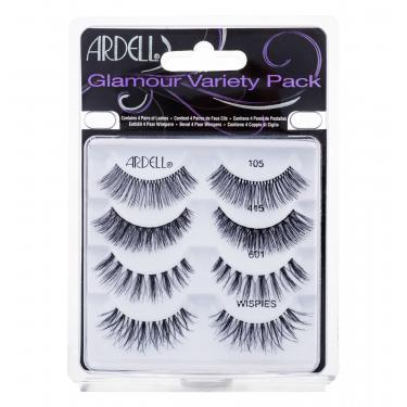 Ardell Glamour 105 1 Pair Of Lashes + 1 Pair Of Lashes Glamour 415 + 1 Pair Of Lashes Glamour 601 + 1 Pair Of Lashes Glamour Wispies 1Pc Black   Für Frauen (False Eyelashes)