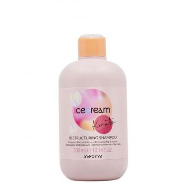 Inebrya Ice Cream Keratin 300Ml Restructuring Shampoo   (Shampoo) Unisex  