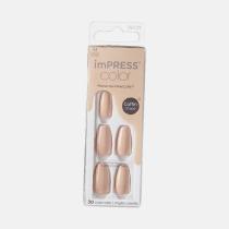Kiss Impress Color 30Pc Coffin Shape   (False Nails) Für Frauen  506 Latte