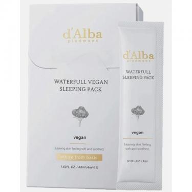 D'Alba White Truffle 12X4Ml Waterfull Vegan Sleeping Pack   (Face Mask) Für Frauen  