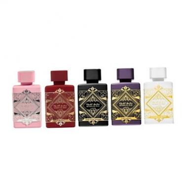 Lattafa Bade'e Al Oud Collection   EDP Bade'e Al Oud Oud For Glory 5 ml + EDP Bade'e Al Oud Amethyst 5 ml + EDP Bade'e Al Oud Honor & Glory 5 ml + EDP Bade'e Al Oud Sublime 5 ml + EDP Bade'e Al Noble Blush 5 ml   5ml(Eau de Parfum) Unisex