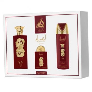 Lattafa Pride Ansaam Gold   EDP 100 ml + EDP 20 ml + Deodorant 200 ml Deodorant  100ml(Eau de Parfum) für Frauen