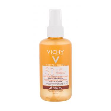 Vichy Capital Soleil Solar Protective Water Enhanced Tan  200Ml   Spf50 Für Frauen (Sun Body Lotion)