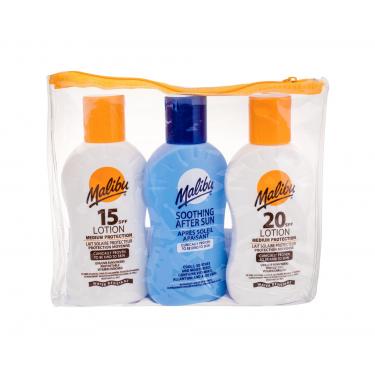 Malibu Lotion  Sunbathing Milk Spf20 100 Ml + Sunbathing Milk Spf15 100 Ml + After Sun Lotion 100 Ml 100Ml   Spf20 Unisex (Sun Body Lotion)