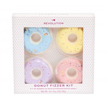 I Heart Revolution Donut  Donut Bath Fizzer 40 G + Donut Bath Fizzer 40 G Lavender + Donut Bath Fizzer 40 G Banana + Donut Bath Fizzer 40 G Strawberry 40G Blueberry  Kit Für Frauen (Bath Fizzer)