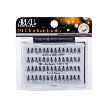 Ardell 3D Individuals Duralash Knot-Free  56Pc Short Black   Für Frauen (False Eyelashes)