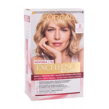 L'Oréal Paris Excellence Creme Triple Protection  48Ml 8 Natural Light Blonde   Für Frauen (Hair Color)