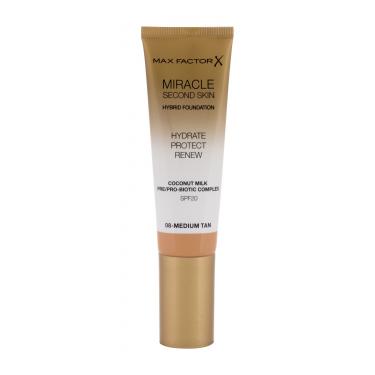 Max Factor Miracle Second Skin   30Ml 08 Medium Tan  Spf20 Für Frauen (Makeup)