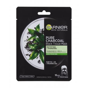 Garnier Skin Naturals Pure Charcoal Tea  1Pc    Für Frauen (Face Mask)