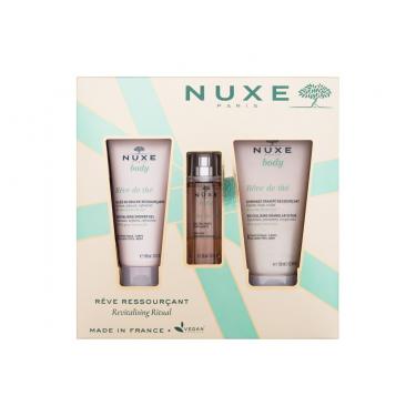 Nuxe Reve De Thé Revitalising Ritual 100Ml Reve De Thé Revitalising Shower Gel 100 Ml + Reve De Thé Revitalising Granular Scrub 150 Ml + Reve De Thé Exalting Fragrant Water 30 Ml Für Frauen  Body Peeling(Shower Gel)  