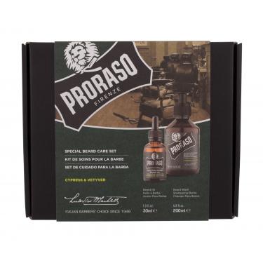 Proraso Cypress & Vetyver Special Beard Care Set Beard Shampoo Cypress & Vetyver 200 Ml + Beard Oil Cypress & Vetyver 30 Ml 200Ml    Für Mann (Shampoo)