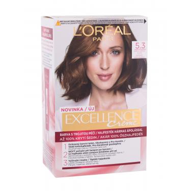 L'Oréal Paris Excellence Creme Triple Protection  48Ml 5,3 Natural Light Golden Brown   Für Frauen (Hair Color)