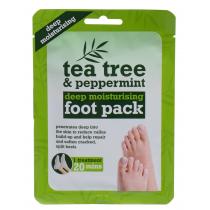Xpel Tea Tree Tea Tree & Peppermint Deep Moisturising Foot Pack  1Pc    Für Frauen (Foot Mask)