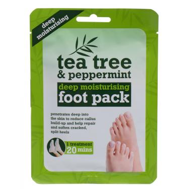Xpel Tea Tree Tea Tree & Peppermint Deep Moisturising Foot Pack  1Pc    Für Frauen (Foot Mask)