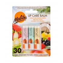 Malibu Lip Care  Lip Balm 4 G Watermelon + Lip Balm 4 G Mint + Lip Balm 4 G Vanilla 4G Watermelon  Spf30 Für Frauen (Lip Balm)