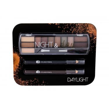 2K Night & Day  Eye Shadow Palette 8,16 G + Eyeliner Pencil 0,6 G Black + Eyeliner Pencil 0,6 G Brown 8,16G Daylight   Für Frauen (Eye Shadow)
