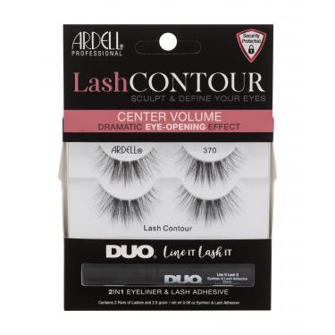 Ardell Lash Contour  False Lash Contour 370 2 Pairs + Duo Line It Lash It 2In1 Eyeliner & Lash Adhesive 2,5 G 2Pc Black  370 Für Frauen (False Eyelashes)