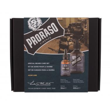 Proraso Azur Lime Special Beard Care Set Beard Shampoo Azur Lime 200 Ml + Beard Oil Azur Lime 30 Ml 200Ml    Für Mann (Shampoo)