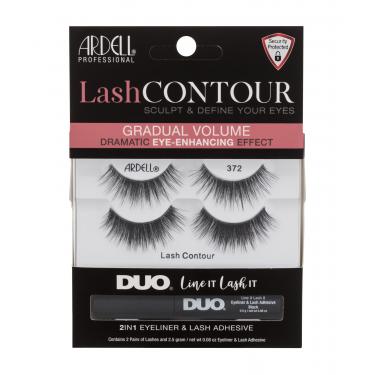 Ardell Lash Contour  False Lash Contour 372 2 Pairs + Duo Line It Lash It 2In1 Eyeliner & Lash Adhesive 2,5 G 2Pc Black  372 Für Frauen (False Eyelashes)