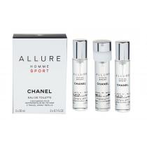 Chanel Allure Homme Sport   20Ml  Refill 3X20 Ml Für Mann (Eau De Toilette)