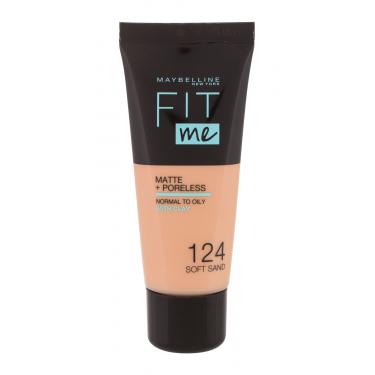 Maybelline Fit Me! Matte + Poreless  30Ml 124 Soft Sand   Für Frauen (Makeup)