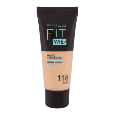 Maybelline Fit Me! Matte + Poreless  30Ml 118 Nude   Für Frauen (Makeup)