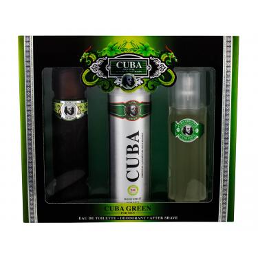 Cuba Green  Edt 100Ml + 200Ml Deodorant + 100Ml Aftershave Water 100Ml    Für Mann (Eau De Toilette)