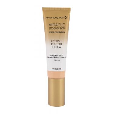 Max Factor Miracle Second Skin   30Ml 03 Light  Spf20 Für Frauen (Makeup)