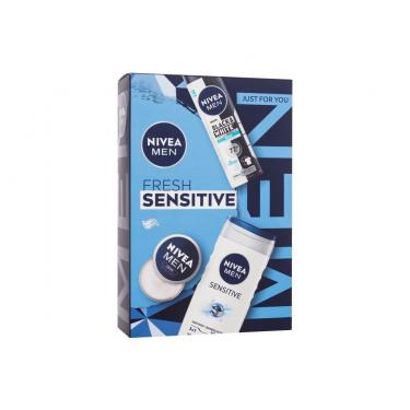 Nivea Men   Men Creme 30 Ml + Antiperspirant Men Invisible Black & White Fresh 150 Ml + Shower Gel Men Sensitive 250 Ml Body Cream 6D00000101 30Ml M (Day Cream) Fresh Sensitive