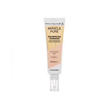 Max Factor Miracle Pure Skin-Improving Foundation  30Ml 32 Light Beige  Spf30 Für Frauen (Makeup)