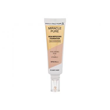 Max Factor Miracle Pure Skin-Improving Foundation  30Ml 40 Light Ivory  Spf30 Für Frauen (Makeup)