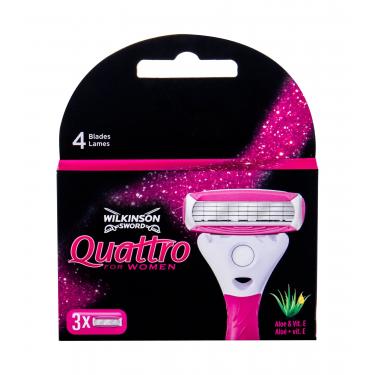 Wilkinson Sword Quattro For Women   3Pc    Für Frauen (Replacement Blade)