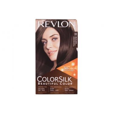 Revlon Colorsilk Beautiful Color Colorsilk Beautiful Color 59.1 Ml + Developer 59.1 Ml + Conditioner 11.8 Ml + Gloves 59,1Ml 33 Dark Soft Brown   Für Frauen (Hair Color)