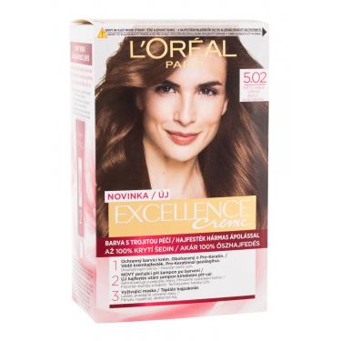 L'Oréal Paris Excellence Creme Triple Protection  48Ml 5,02 Light Brown   Für Frauen (Hair Color)