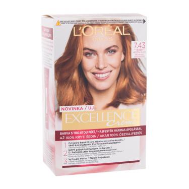 L'Oréal Paris Excellence Creme Triple Protection 48Ml 7,43 Dark Copper Gold Blonde(Haarfarbe)