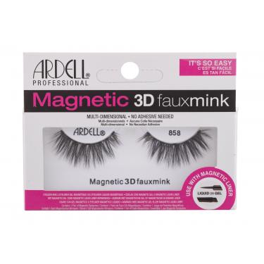 Ardell Magnetic 3D Faux Mink 858  1Pc Black   Für Frauen (False Eyelashes)