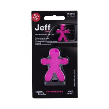 Mr&Mrs Fragrance Jeff   1Pc   Strawberries Unisex (Car Air Freshener)