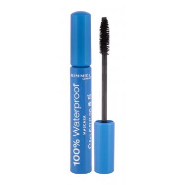 Rimmel London 100% Waterproof   8Ml 001 Black Black   Für Frauen (Mascara)