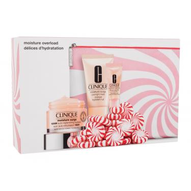 Clinique Moisture Surge Moisture Overload Moisturizing Face Cream Moisture Surge 100H Auto-Replenishing Hydrator 50 Ml + Moisture Surge Overnight Mask 30 Ml + Moisture Surge Eye 96-Hour Hydro-Filler Concentrate 5 Ml + Cosmetic Bag 50Ml    Für Frauen (Day 