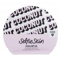 Pink Selfie Skin Coconut Oil Sheet Mask  1Pc    Für Frauen (Face Mask)
