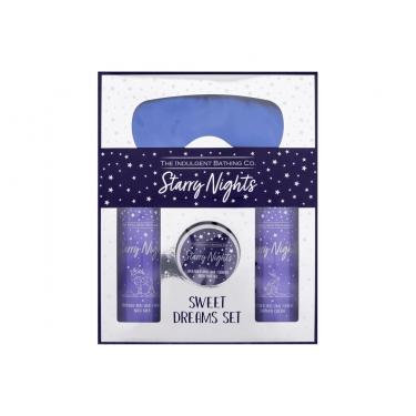 The Indulgent Bathing Co. Starry Nights Sweet Dreams Set 300Ml Lavender And Lime Flower Shower Cream 300 Ml + Lavender And Lime Flower Bath Milk 300 Ml + Lavender And Lime Flower Body Butter 100 Ml + Satin Sleep Mask 1 Pc Für Frauen  (Shower Cream)  