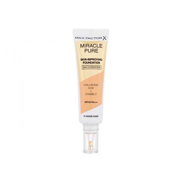 Max Factor Miracle Pure Skin-Improving Foundation  30Ml 70 Warm Sand  Spf30 Für Frauen (Makeup)