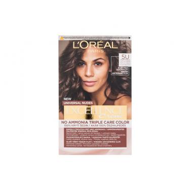 L'Oréal Paris Excellence Creme Triple Protection  48Ml 5U Light Brown   Für Frauen (Hair Color)