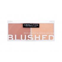 Revolution Relove Colour Play Blushed Duo Blush & Highlighter  5,8G Kindness   Für Frauen (Konturovací Paletka)