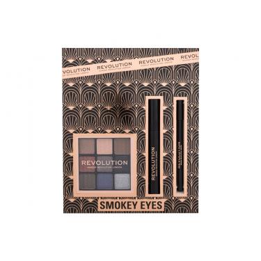 Makeup Revolution London Smokey Eyes  Eyeshadow Palette Reloaded Palette 8,1 G Sultry + Mascara 8 G Black + Eyeliner Pencil 1,15 G Black 8,1G    Für Frauen (Eye Shadow)